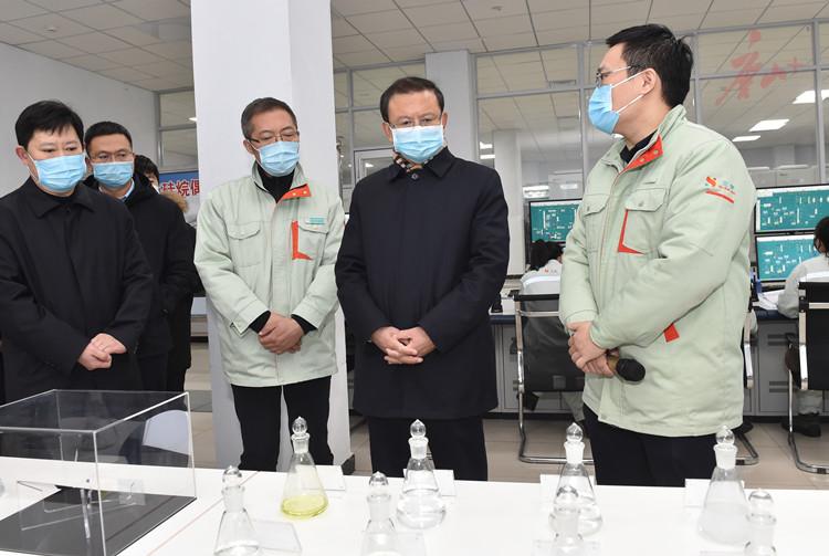 Zhang gujiang, vice chairman of the provincial committee of the chinese people's political consultative conference and secretary of the municipal party committee, conducted a survey at sanfu co., ltd